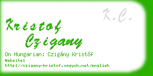 kristof czigany business card