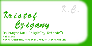 kristof czigany business card